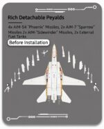 F-14 Tomcat Carrier-Based Fighter Aircraft Model 1:72 Scale - Image 16