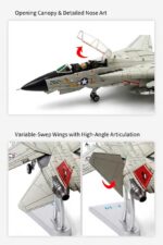 F-14 Tomcat Carrier-Based Fighter Aircraft Model 1:72 Scale - Image 24