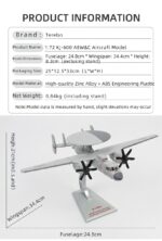 KJ-600 Carrier-Based Airborne Early Warning Aircraft Model 1:72 Scale - Image 6