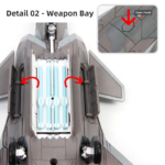 J-20 Mighty Dragon Stealth Fighter Aircraft Model 1:72 Scale - Image 3