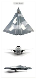 J-36 Tailless Stealth Aircraft Model 1:72 Scale - Image 12
