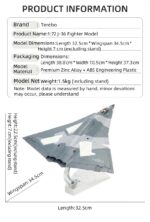 J-36 Tailless Stealth Aircraft Model 1:72 Scale - Image 8
