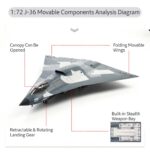J-36 Tailless Stealth Aircraft Model 1:72 Scale - Image 2