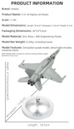 F/A-18 Hornet Multirole Fighter Display Model 1:100 Scale - Image 7